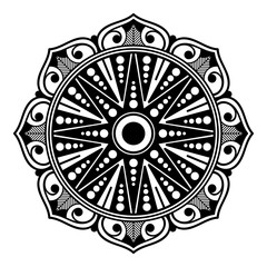 Mandala decorative ornament. Can be used for greeting card, phone case print, etc. Hand drawn background