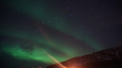 Naklejka na ściany i meble northern lights aurora borealis zorza polarna