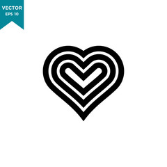 heart icon in trendy flat style