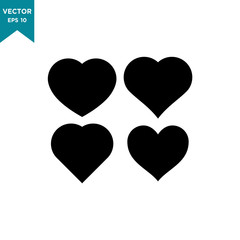 heart icon in trendy flat style