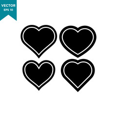heart icon in trendy flat style