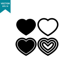 heart icon in trendy flat style