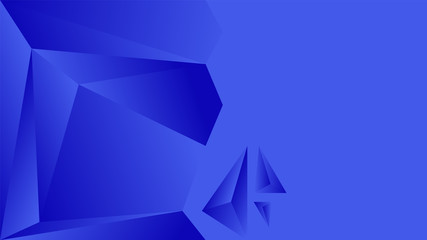Polygon triangle in dark blue vector gradient background
