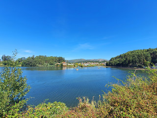 Fototapeta na wymiar Ria of Vigo summer landscape