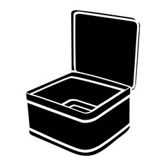 Linear lunch box icon from Education outline collection. Thin line lunch box icon vector isolated on white background.