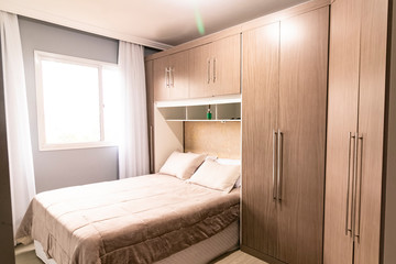 Fototapeta na wymiar interior of a modern decorated bedroom