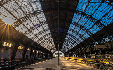 The historical Retiro Railway Station (Estación Retiro) in the district of Retiro of Buenos Aires, Argentina