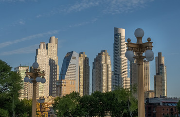 The modern skyline of the Puerto Madero district of Buenos Aires, redeveloped in the 90's., Buenos...