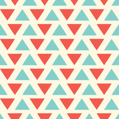 Motif géométrique sans couture lumineux avec des triangles.