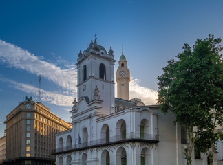 Fototapeta na wymiar The historical colonial-era Cabildo (old city hall), Buenos Aires, Argentina