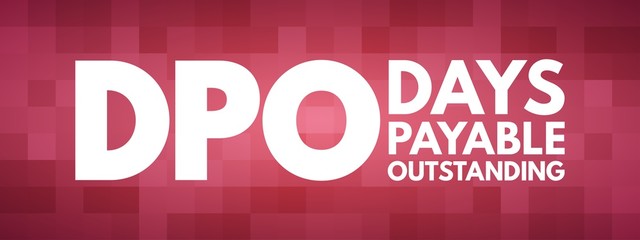 Fototapeta na wymiar DPO - Days Payable Outstanding acronym, business concept background