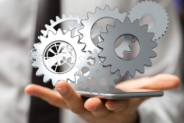 gear Technology setting concept background.