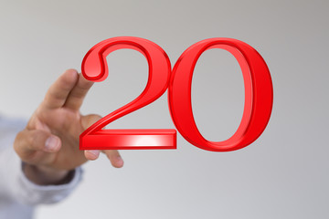 20 years anniversary celebration logotype with elegant celebration.