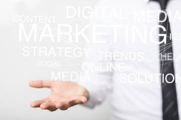 marketing digital concept in hand