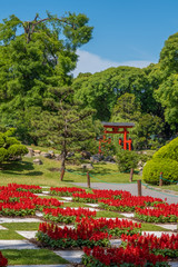 Buenos Aires Japanese Gardens, a public space administered by a non-profit organization in Buenos Aires, Argentina. One of the largest Japanese gardens in the world outside Japan.