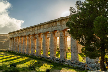 Fototapeta na wymiar Temple of Segesta (Tempio di Segesta), Sicily, Italy