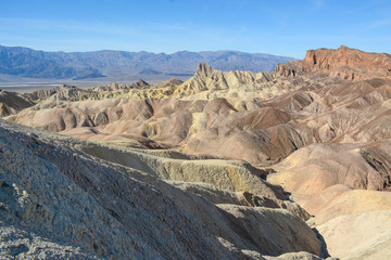 Death Valley Junction, California - November 11, 2019: Zabriskie Point in Death Valley National Park in California, USA