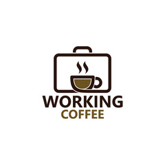 Working Coffee Logo Template Design