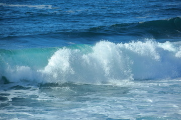 waves in the sea close up