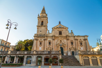 Cathedral of Saint John Baptist (Cattedrale di San Giovanni Battista) in Ragusa, Sicily, Italy