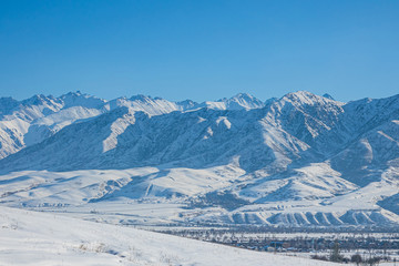 High cliffs of mountains