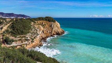 Fototapeta na wymiar cliffs on the mediterranean coast