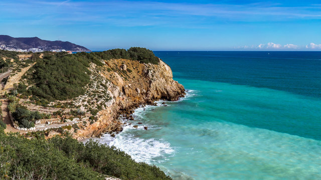 cliffs on the mediterranean coast