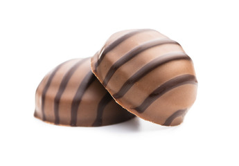 Praline bonbons. Chocolate truffles.