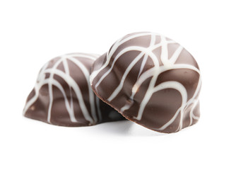 Praline bonbons. Chocolate truffles.