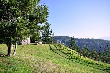 Fototapeta na wymiar San Roque viewpoint in Viveiro, Viveros, Lugo. Galicia. Spain. Europe. September 28, 2019