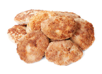 Pile of small hand made cutlets