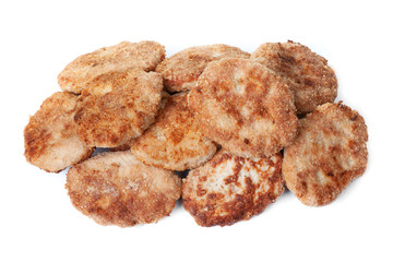 Pile of small hand made cutlets