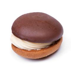 One sandwich cake with cream filling