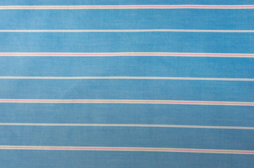  blue fabric with  horizontal white and red stripes