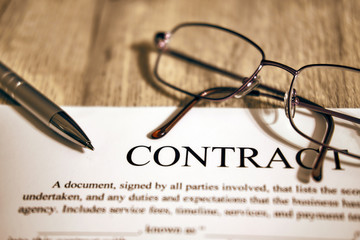 Contract template with signing handle and points