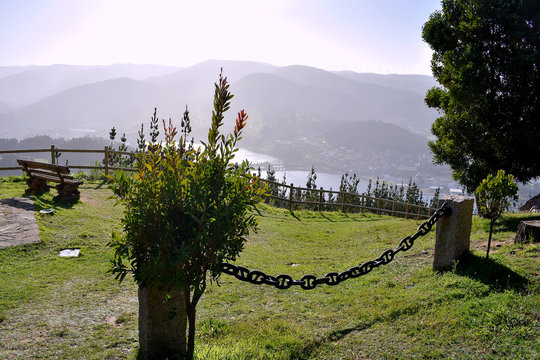 San Roque viewpoint in Viveiro, Viveros, Lugo. Galicia. Spain. Europe. September 28, 2019