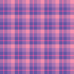 Seamless pattern in pink, dark blue and violet colors for plaid, fabric, textile, clothes, tablecloth and other things. Vector image.
