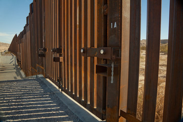 Rusty Border Wall in New Mexico