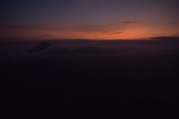 mighty sunrise at Mountain Andong, Magelang Indonesia