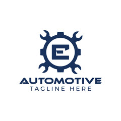 Automotive letter E Logo Design Vector Template. Motor Business Alphabet Design E Vector Illustration