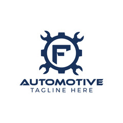 Automotive letter F Logo Design Vector Template. Motor Business Alphabet Design F Vector Illustration
