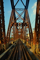 Zug Brücke, Hanoi Vietnam