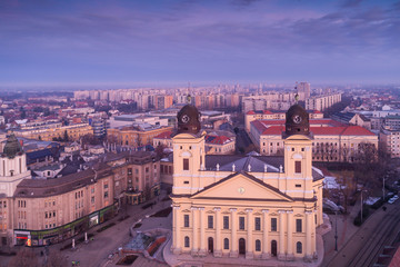 Fototapeta premium Reformed Great Church in Debrecen city, Hungary