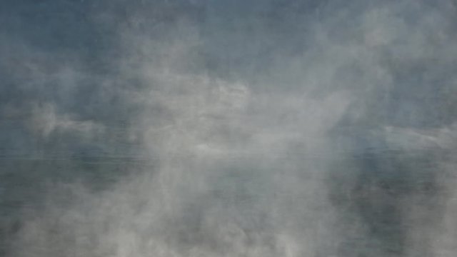 Koycegiz, Turkey - 18th of December 2019: 4K At the Sultaniye Termals - Steaming water of hot spring pool