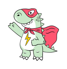 Superhero dino T-REX print design 