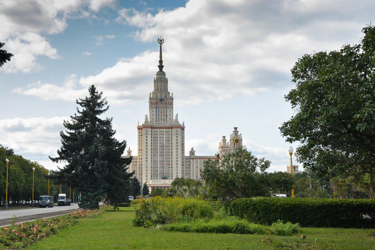 The main building of Moscow State University.