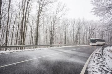 snowy road at wintertime © Csák István
