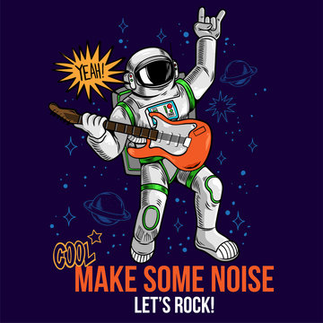 Rock Star Astronaut Play Rock Music