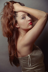 Fototapeta premium A brunet sexy girl