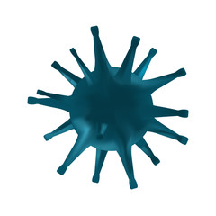 Coronavirus. The spread of a dangerous infection. Vector illustration. Virus on an isolated background. The causative agent of atypical pneumonia. A dangerous disease that led to a pandemic. Bacteria